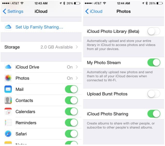 Icloud Settings