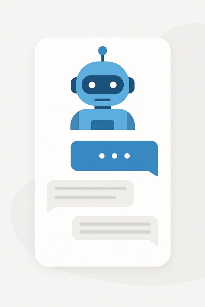 An image of a Chat Bot - one of the ways you can use AI for small business productivity